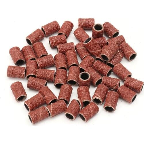 100pcs Drum Sanding Bands W/4 Mandrels Kit For Polishing Metals Nail Edges Tools