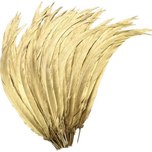 100Pcs/Lot Dipped Dye Gold Silver Pheasant Tail Feathers for Decoration 25-80cm/10-32" Pheasant Feather for Crafts Feather Decor