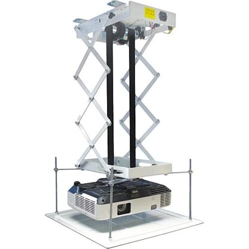 110/220V 70CM Projector Bracket Motorized Electric Lift Scissors Projector Ceiling Mount Projector Lift With Wireless Remot