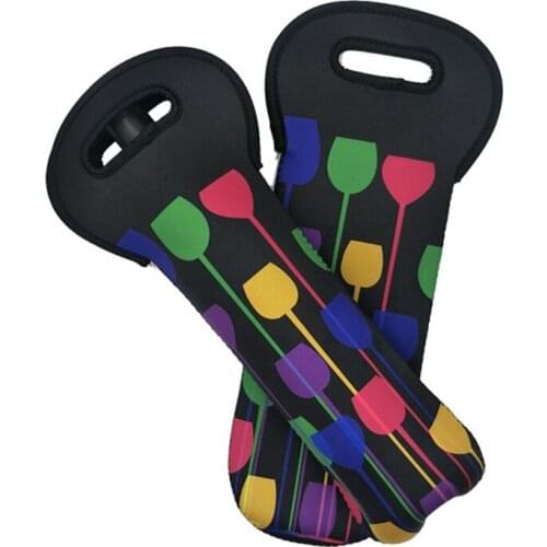 200pcs/lot Customized Print Your Own Logo Neoprene Red Wine Bag For 750ml Single Wine Bag Beer Drink Sleeve Wine Cooler Bag