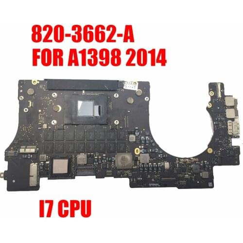 2014 A1398 Motherboard for 2014 MacBook Retina 15" i7 CPU Logic Board 820-3662-A 8GB/16GB Test Good Work Main Board