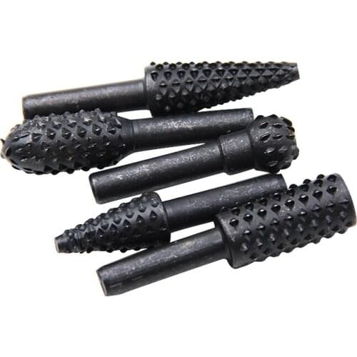 5pcs High carbon steel Black Rotary burrs Cutter Engraving Grinding Bit For Rotary file cutter Tools woodworking DIY