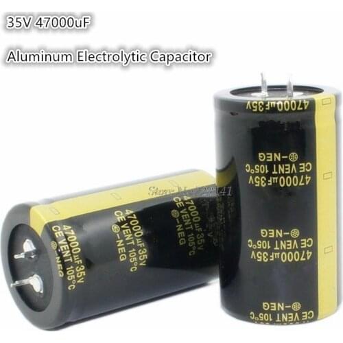35V 47000uF 35X60mm Aluminum Electrolytic Capacitor High Frequency Low ESR -40 - 105C/-40 - 221F Through Hole Capacitor diymore
