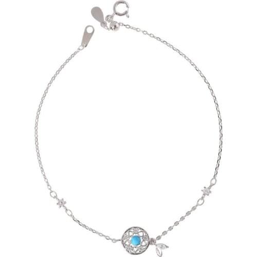 Beadsnice 925 sterling silver anklets women chain bracelet for foot ID 40317