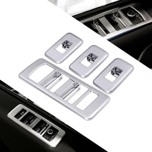 Beler ABS 4PCS Chrome Window Switch Frame Cover fit for Land Range Rover Sport 2014 2015 2016 2017