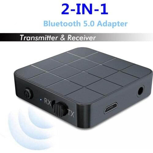 Bluetooth 5.0 Audio Transmitter Receiver Adapter 2 In1 Wireless Audio Transceiver For TV Car Computer