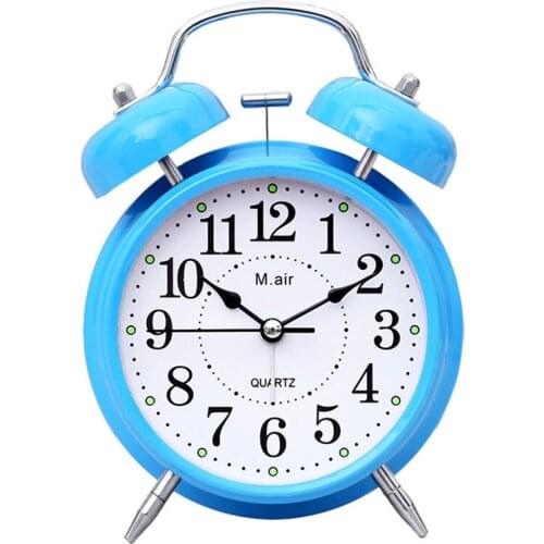 Alarm clock Noctilucan Minimalism Small alarm clock Super ringtone Accurate walking time Walk time mute Metal shell