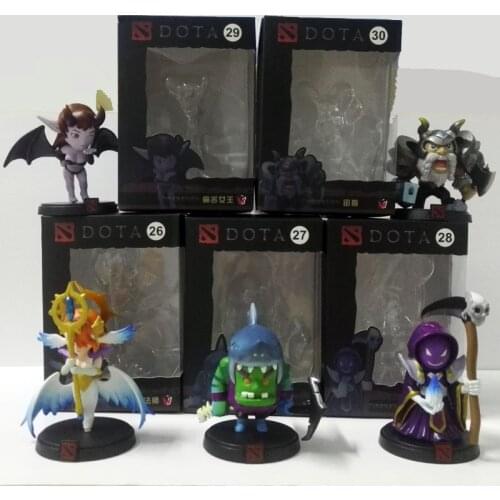 DOTA 2 Game Queen of pain Zeus Tidehunter Skywrath Mage Death Decoration 8-12cm Boxed PVC Action Figures Toy dota2 doll
