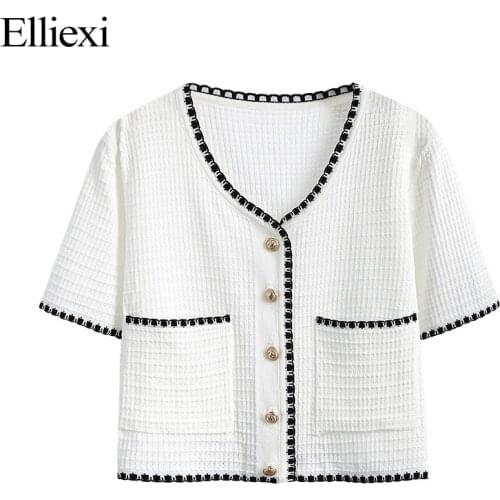 Блузки с коротким рукавом ELLIEXI China At AliExpress
