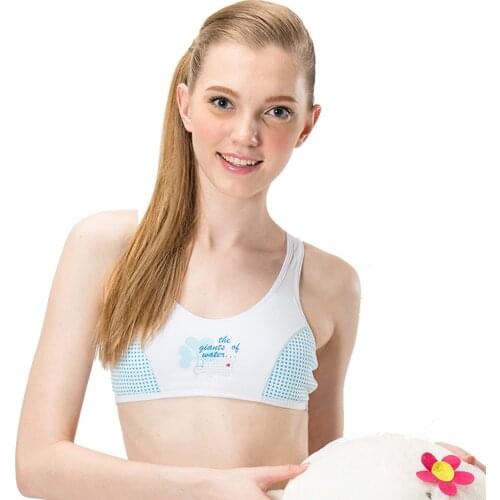 Funklouz Young Girls Cotton Bra Teen Student Sports Training Bra Teenage Girl Underwear