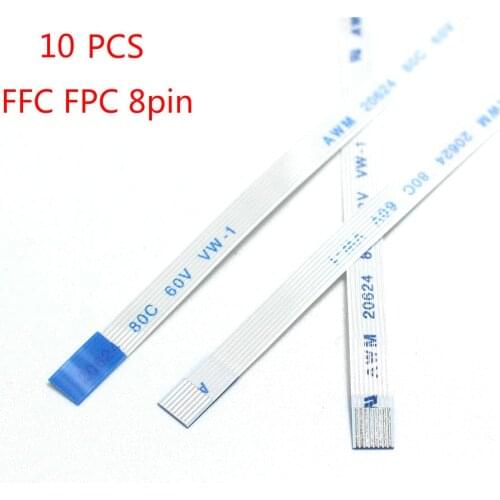 10pcs 8P FFC FPC Connector Flexible Flat Ribbon Cable 0.5mm 1.0mm Pitch 8 Pin Length 150mm
