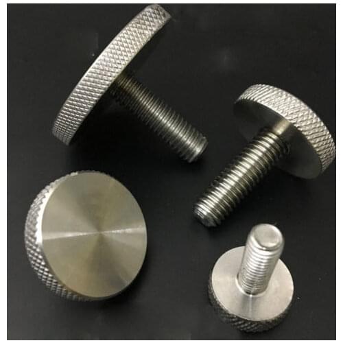 M5 Stainless Steel Hand-tightening Thumb Advertising Large-head Mirror Screw Hand Twist Adjustment Big Flat Knurled Knob Bolts