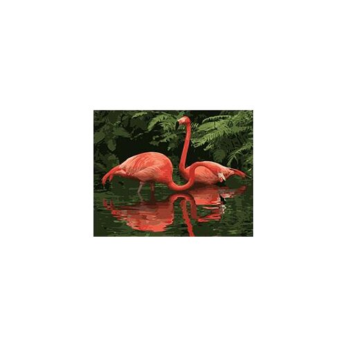 MaHuaf-W438 lakeside Flamingo painting by numbers animals Acrylic picture wall art canvas painting home decor