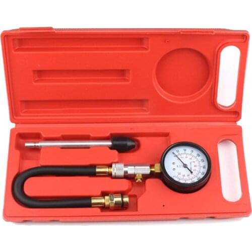 Car Motorcycle Pressure Gauge with Adapter Compression Tester Pressure Gauge