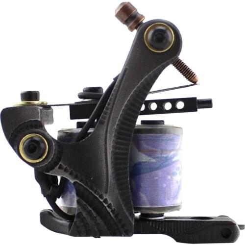 Carbon Steel 10 Coil Wraps Motor Tattoo Machine For Liner Shader Black