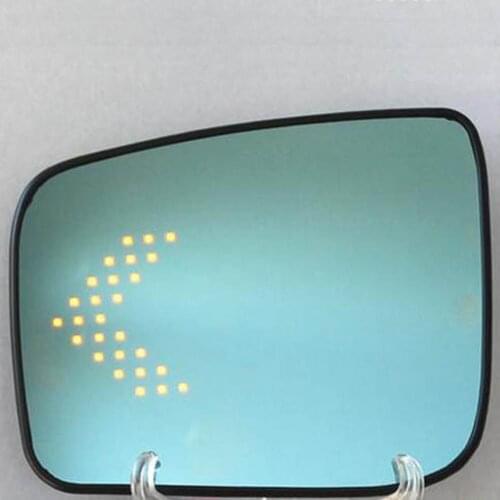 Multi-curvature blue wide angle led arrow turn signal heat defog rear view mirror for nissan xtrail x-trail replacement parts