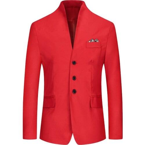 Men Clothing Mens Trench Coat Winter Coat Men Long Sleeve Stand Collar Coat Single Breasted Suit Jacket Plus Size M-3XL