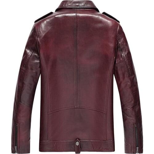 Mens Leather 2020 Autumn Winter Jacket Men Genuine Sheepskin Coat Mens Streetwear Jackets MG-1823015 MY1468