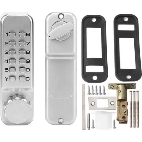 Zinc Alloy Mechanical Digital Door Lock Set Waterproof Password Digital Combination Keyless Entry Home Office Door Lock