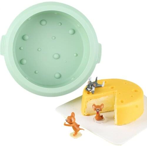 New Design Round Cheese Cake Silicone Mold Mouse Cheese Cake baking pans Bakeware DIY Desserts Baking Mold Mousse Cake Moulds