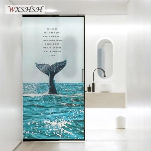 Custom Size Window Film Northern Europe Landscape Private Removable Decorative Static Cling Tint-Foil For Home Office 40cmx100cm