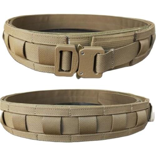 Original Imported Metal Buckle Tactical MOLLE Waist Cover Quick Hanging Wolf Brown Belt