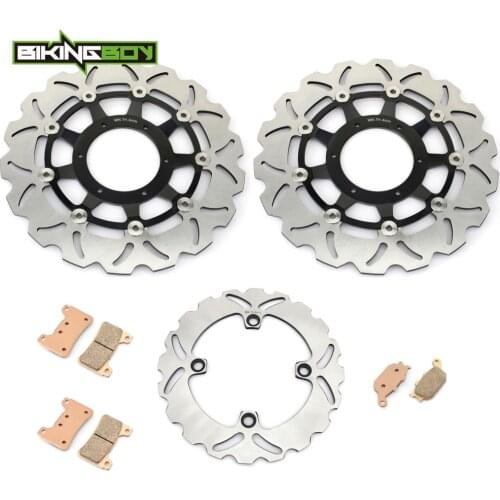 BIKINGBOY Front Rear Brake Discs Disks Rotors Pads For Honda CBR 600 RR 05 06 CBR 1000 RR Fireblade 2004 2005 310mm 220mm Set