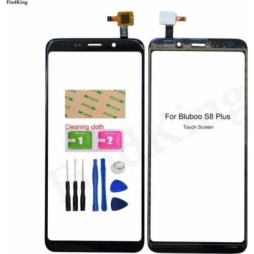 6.0' Touch Screen For Bluboo S8 Plus Touch Screen Digitizer Panel Front Outer Glass Lens Sensor TouchScreen Tools Adhesive