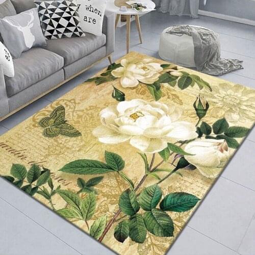 Modern Nordic style flowers Valentines Day floor mats door mats anti-slip mats carpets bedroom living room home decoration