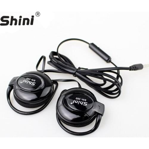3.5mm Stereo Earphone Shini360 Ear Hook Headset For Iphone Telephone Headset Samsung Xiaomi Headphone Factory Price Wholesale