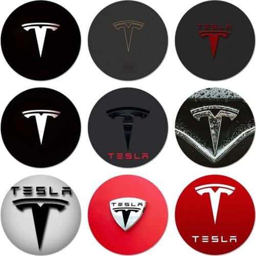 Super Electric Car Tesla car logo Brooch Pin Cosplay Badge Accessories For Clothes Backpack Decoration Gift 58mm