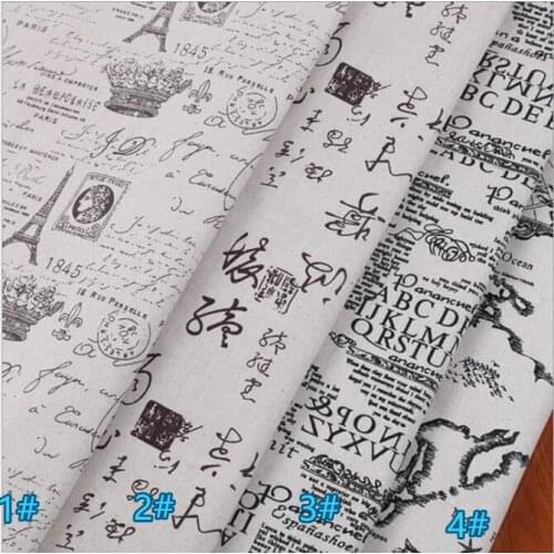 50*150cm Printed Cotton Linen Fabric For Quilting,DIY Sewing,Sofa,Curtain,Bag,Cushion,Furniture Cover Material,Eiffel Tower