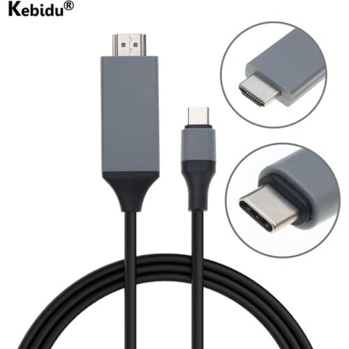 USB 3.1 Type C to HDMI-compatible 1080P Adapter Cable 2M Type C Cable Converter For MacBook For Samsung Galaxy S9/S8/Note 9