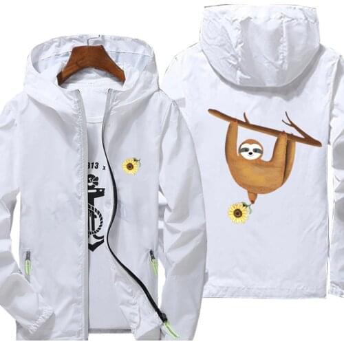 Jacket Spring Autumn reflective zipper Windbreaker waterproof Folivora Jackets men street Hooded thin Coats