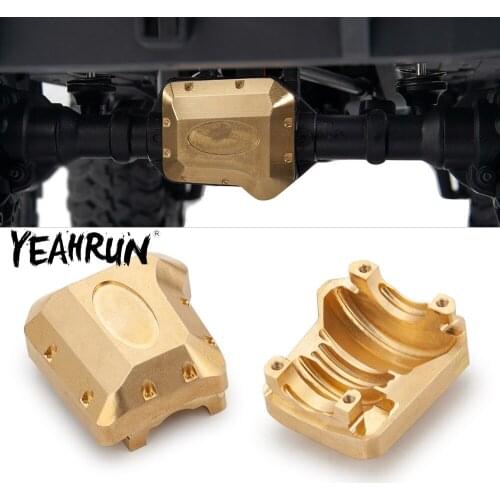 YEAHRUN Brass Diff Cover Portal Drive Axle Counterweight Balance Weight for Traxxas TRX-4 1/10 RC Crawler Car Upgrade Parts