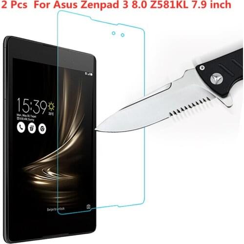 2 Pcs 9H Tablet Tempered Glass for Asus Zenpad 3 8.0 Z581KL 7.9 inch Screen Protector glass film
