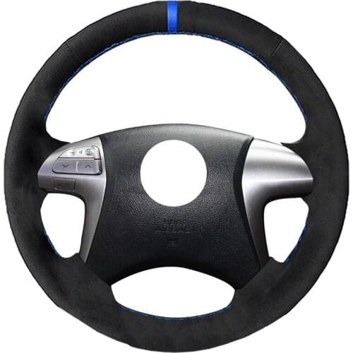 Alcantara Material Suede Leather DIY Car Steering Wheel Cover Case for Toyota Fortuner Hilux 2012-2015 Covers Car Accessories