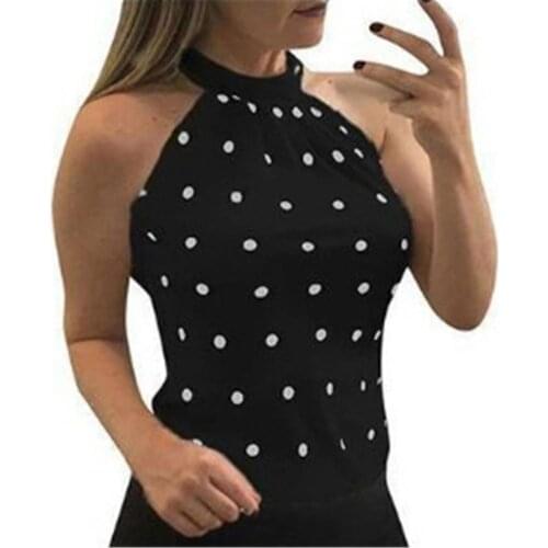 Tops Halter Slim Female Ladies Sleeveless Summer Blouse for Shopping tops for women fashion Summer Women Clothing Black xxxl