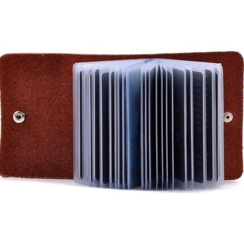 1 pcs Leather Card Holder Business Credit Card Holder Women Men Wallet Case Bank Card ID Holders Cardholder Wholesale