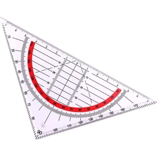 1Pcs Multifunctional Triangle Ruler Vividcraft Plastic Tool Student Measurment Supplies Stationery School Ruler Angle Strai Y0R7