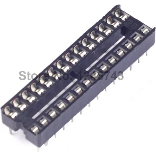 10PCS 28 Pin DIP SIP IC Sockets Adaptor Solder Type Narrow