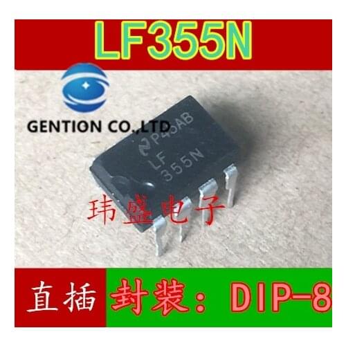 10PCS LF355 LF355N single operational amplifier chip DIP-8 feet in stock 100% new and original