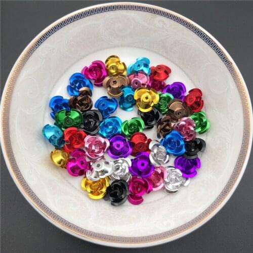 100PCS 11mm 3D Rose Flower Shape Jewelry Findings Aluminium Beads Cap Charms Pendant Charms Beads For Jewelry Making