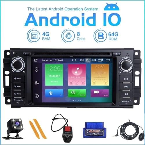 ZLTOOPAI Car Multimedia Player Android 10.0 For Dodge Ram Challenger Jeep Wrangler JK Car GPS Auto Radio Stereo DVD Player SWC