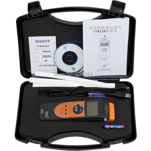 Digital Multi Functional Tachometer Tacho Meter Rpm Record Meter Tester With Usb Interface SM8238