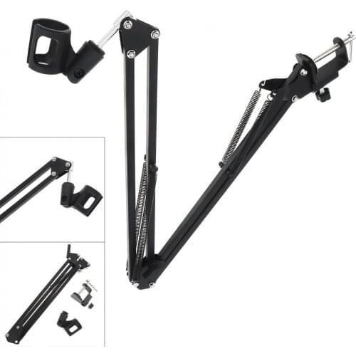 CY-35 Metal Adjustable 31.5"/80cm Studio Recording Microphone Arm Stand with Microphone Clip + Table Mounting Clamp