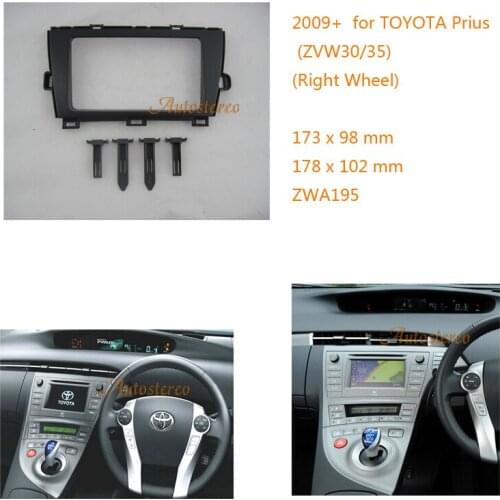 Double Din Fascia For TOYOTA Prius ZVW30 /35 right Wheel Radio DVD Stereo Panel Dash Mounting Installation Trim 11-195