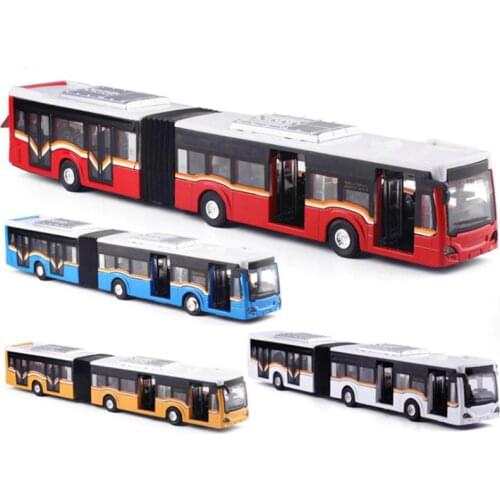 1:50 alloy pull back double bus,high simulation city bus model,toy vehicles,metal diecasts,flashing & musical,free shipping