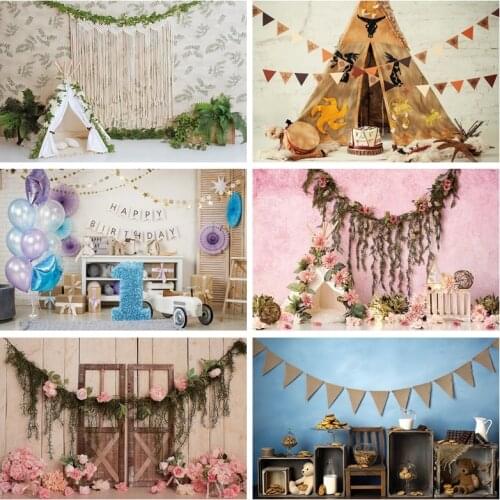 Yeele Baby Birthday Backdrop Props Photography Green Leaves Tent Portrait Party Background Photozone Photographic Photo Studio