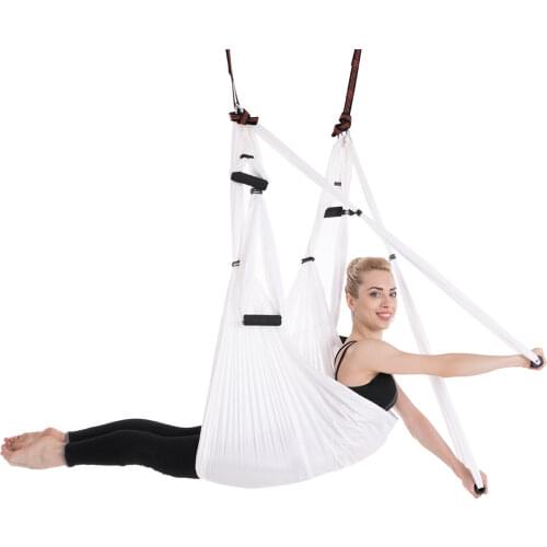 Anti-gravity Aerial Yoga Hammock 6 Handles Flying Yoga Swing Hanging Belt Inversion Device Equipment for Body Shaping Exercises